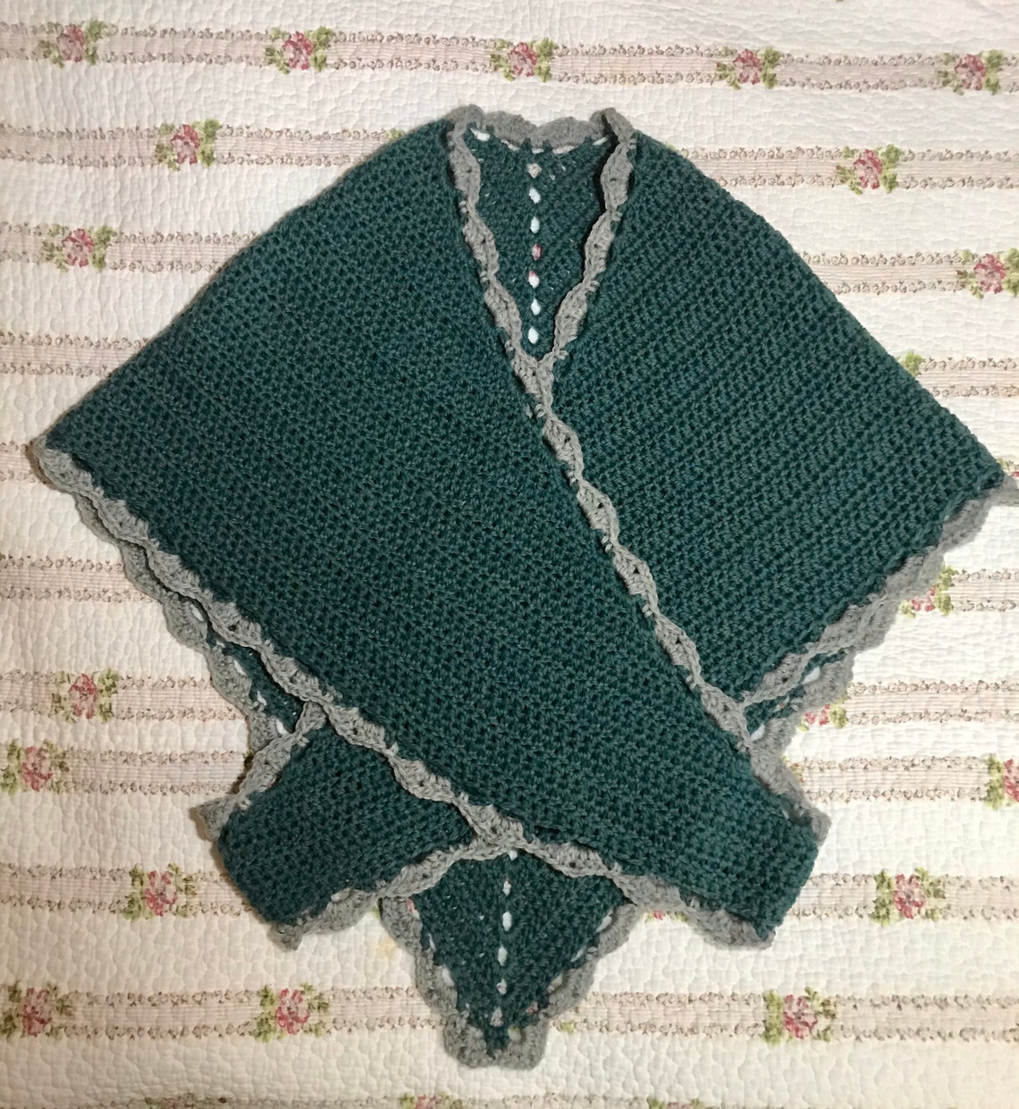 Crochet Sontag Wool Sontag Wool Shawl Civil War Shawl Etsy