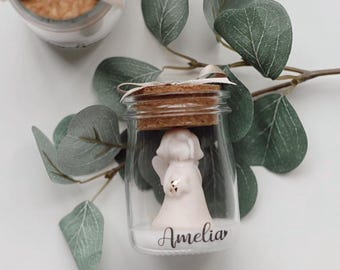Personalized Angel Soy Candle Favors: Handmade Baptism, Christening Gifts