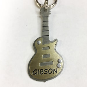 Guitar Shape Dog ID Tag-Unique Guitar Pet Collar Tag-Hand Cut Brass Nickel Silver- Mixed Metal Engraved Pet Collar Tag-Music Dog Tag