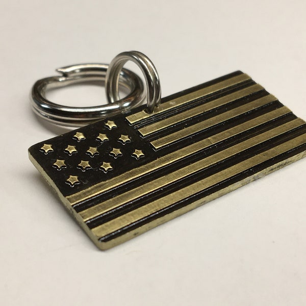 American Flag Made in the USA Dog Name Tag-Patriotic Collar Pet Id Tag-Unique Pet Tag-Handcrafted Custom Dog Tag Stars and Stripes