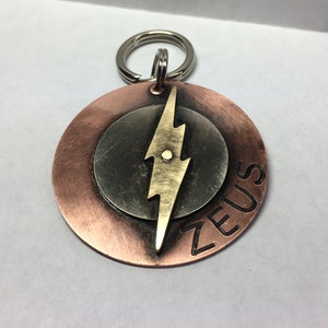 Blitz Hundemarke-Multi Layer Kupfer, Messing, Nickel Silber Benutzerdefinierte Hundemarke-Unique Pet Tag-Personalisierte Id Tag-
