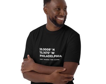 T-shirt de football de Philadelphie | La détermination fait la différence | T-shirt de football minimaliste | T-shirt de football de la ville