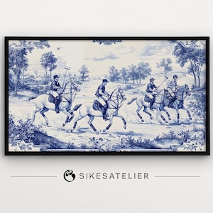 Toile Polo Match TV Art - Chinoiserie Wallpaper (Digitaler Download)