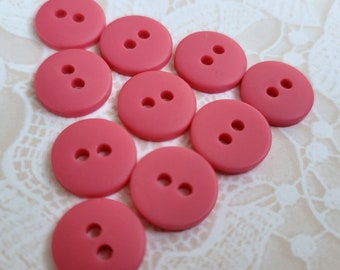 10 Blush Pink Vintage Buttons 7/16 Inch 12mm