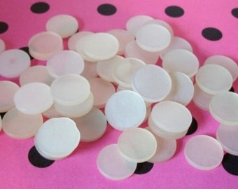 100 BUTTON BLANKS for Flower Centers, Jewelry, Cards, Scrapbooking