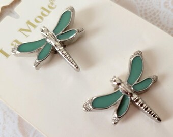 2 Aqua Dragonfly Buttons 1 Inch 24mm La Mode Novelty Buttons