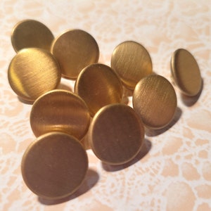10 Gold Shank Buttons 5/8 Inch New Vintage Buttons from Muscatine Iowa