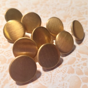 10 Gold Shank Buttons 5/8 Inch New Vintage Buttons from Muscatine Iowa