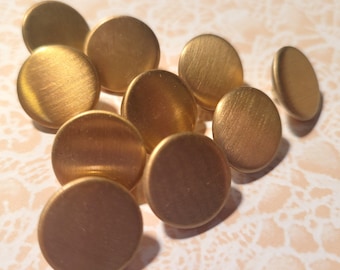 10 boutons à tige dorée 5/8 po. Nouveaux boutons vintage de Muscatine Iowa