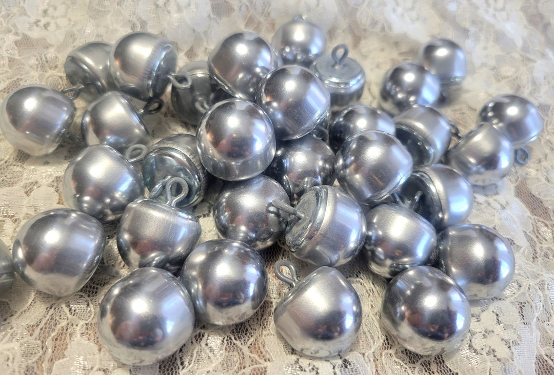 10 Vintage Nickel Silver Ball Buttons: 3/4 Inch - Etsy