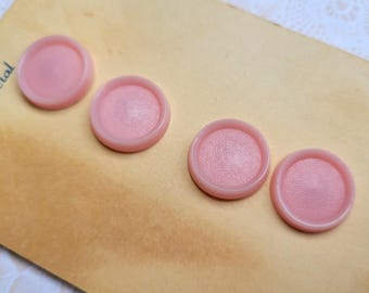 4 Pink Shank Vintage Buttons 9/16 Inch 15mm Fashion Special Button Card