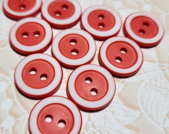 5 Red STAR Vintage Buttons 1/2 Inch - Etsy