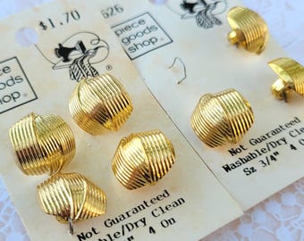 7 Fancy Gold Shank Buttons 3/4 Inch 16mm Piece Goods Shop