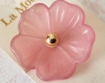 BIG Light Purple/Pink Vintage Flower Buttons 1 3/8 Inch 35mm La Mode Novelty Button