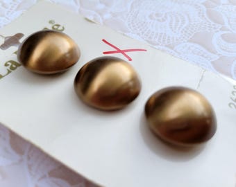 Vintage Gold Half Ball Buttons: La Mode Metal Shank 3/4 Inch (18mm)