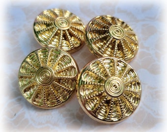 4 bottoni con gambo in oro fantasia bottoni a fiore da 1 pollice