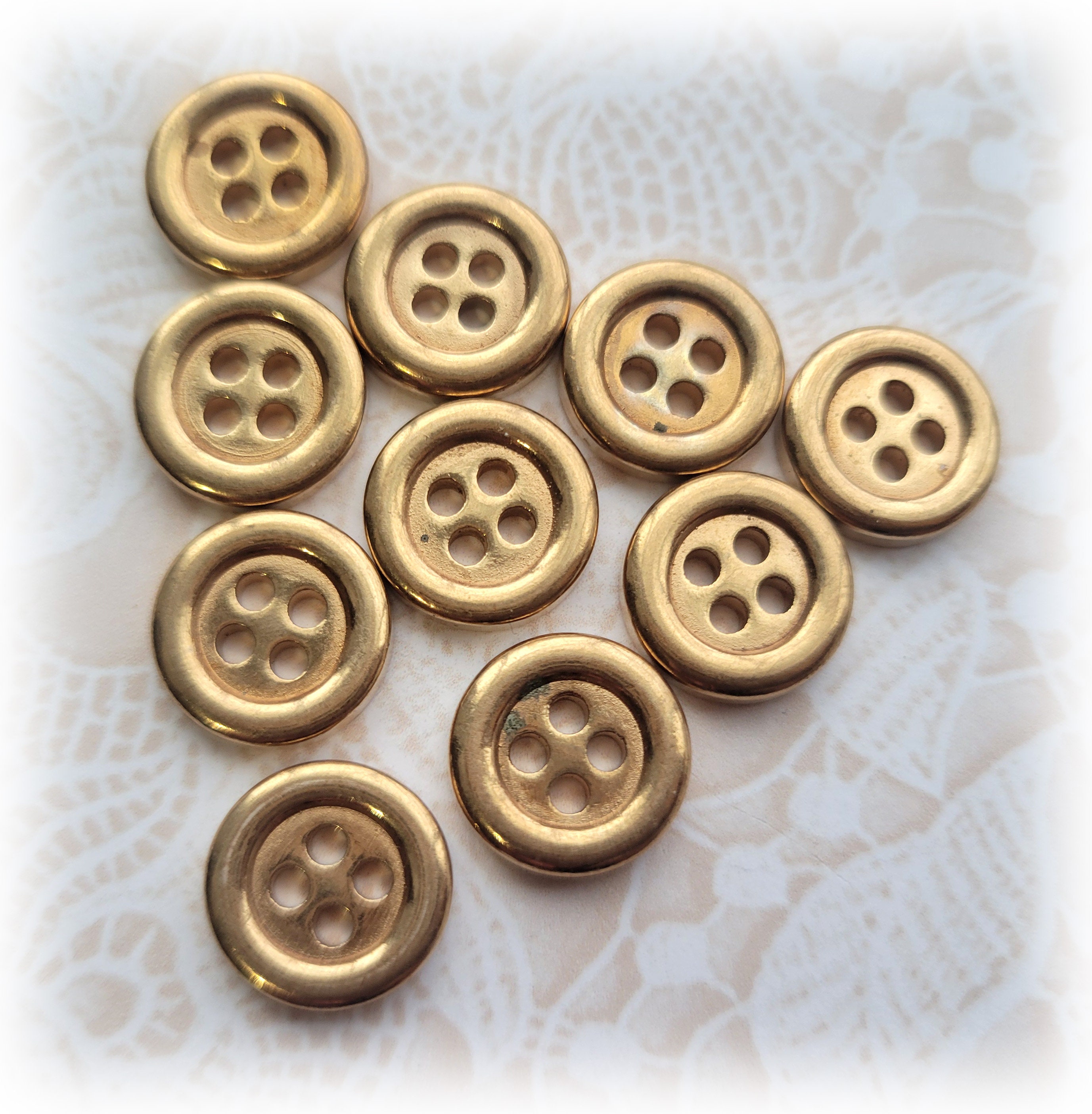 Golden Color Metal Shank Buttons, Gold Color, Striped Pattern, Retro  Vintage Style, for Sewing Sweater Blazer Jacket, 15mm, 0.6inch, Round -   Canada