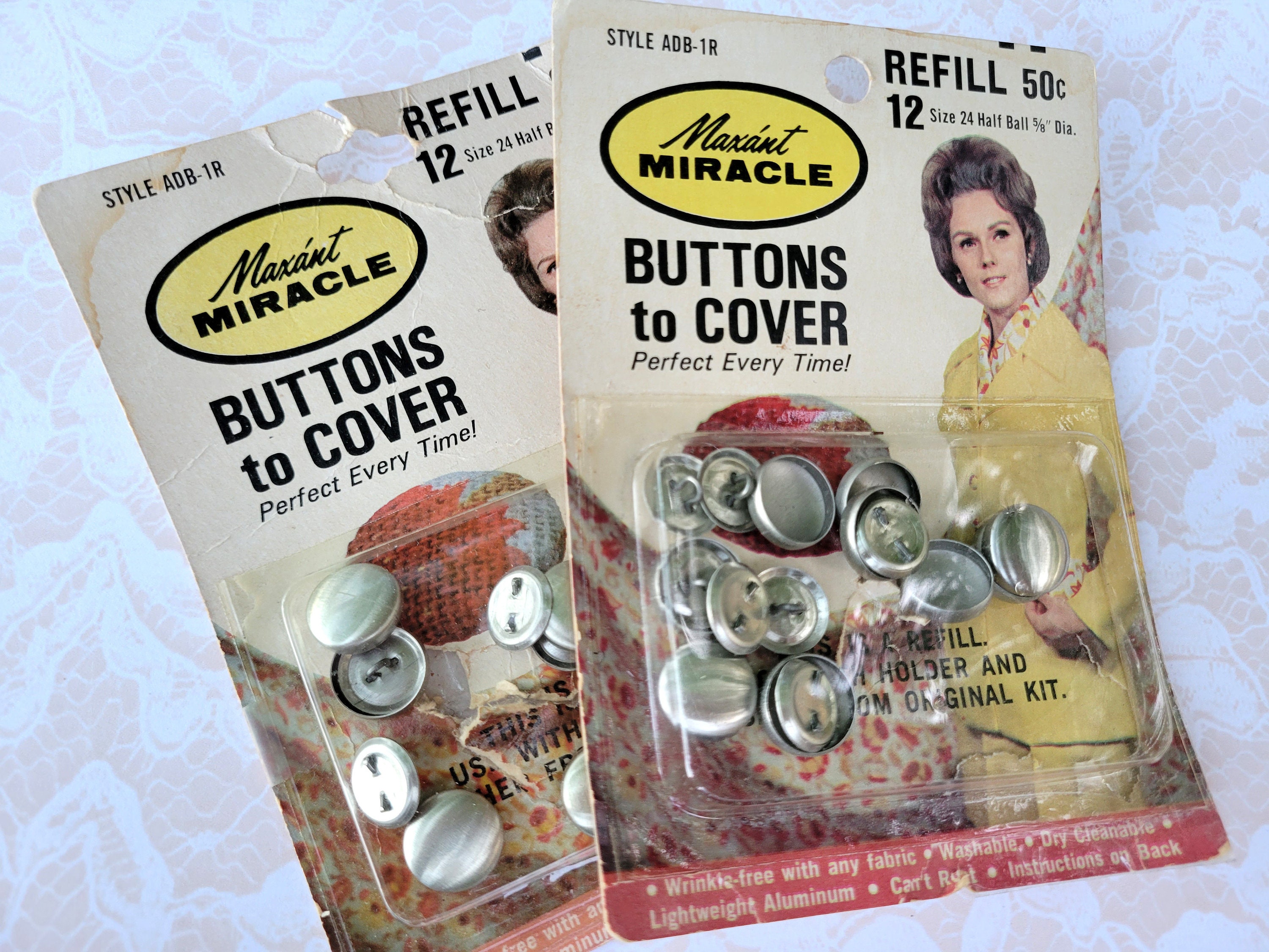 Maxant Miracle Buttons to Cover 5/8 Inch Size 24 Half Ball