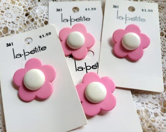 Big Pink Flower Button 1 1/8 Inch 28mm La Petite Novelty Buttons
