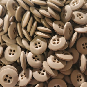 Vintage Brown 4 Hole Buttons 3/4 Inch Choice of 10 or 20 Buttons