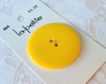 Large Yellow Button Coat or Jacket 1 1/2 Inch 38mm La Petite
