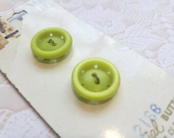 Carte 2 boutons vert vif vintage 16 mm 5/8 po. impérial