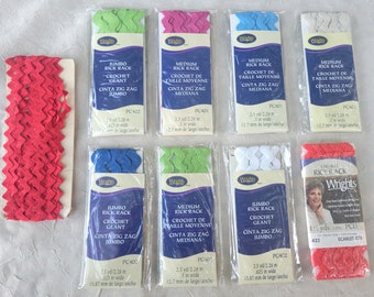 CHOICE Rick Rack Red White Blue Tan Lime Green Raspberry Vintage Rick Rack