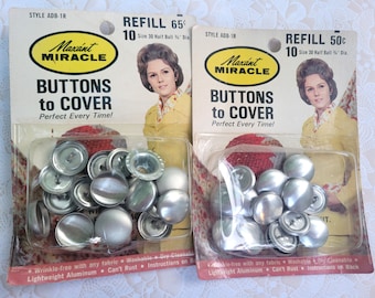 Maxant Miracle Buttons to Cover Size 30l 3/4 Inch Button Covers Vintage