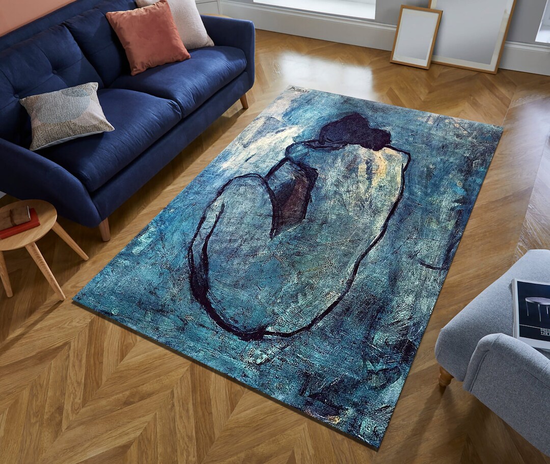 Picasso Art Rug,bleu Period Rug,art Lover Rug,blue Art Rug,picasso Rug ...