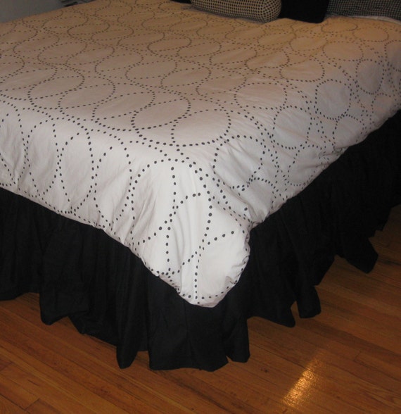 12 To 22 Inches Queen Size Cotton Ruffled Bed Skirt Etsy