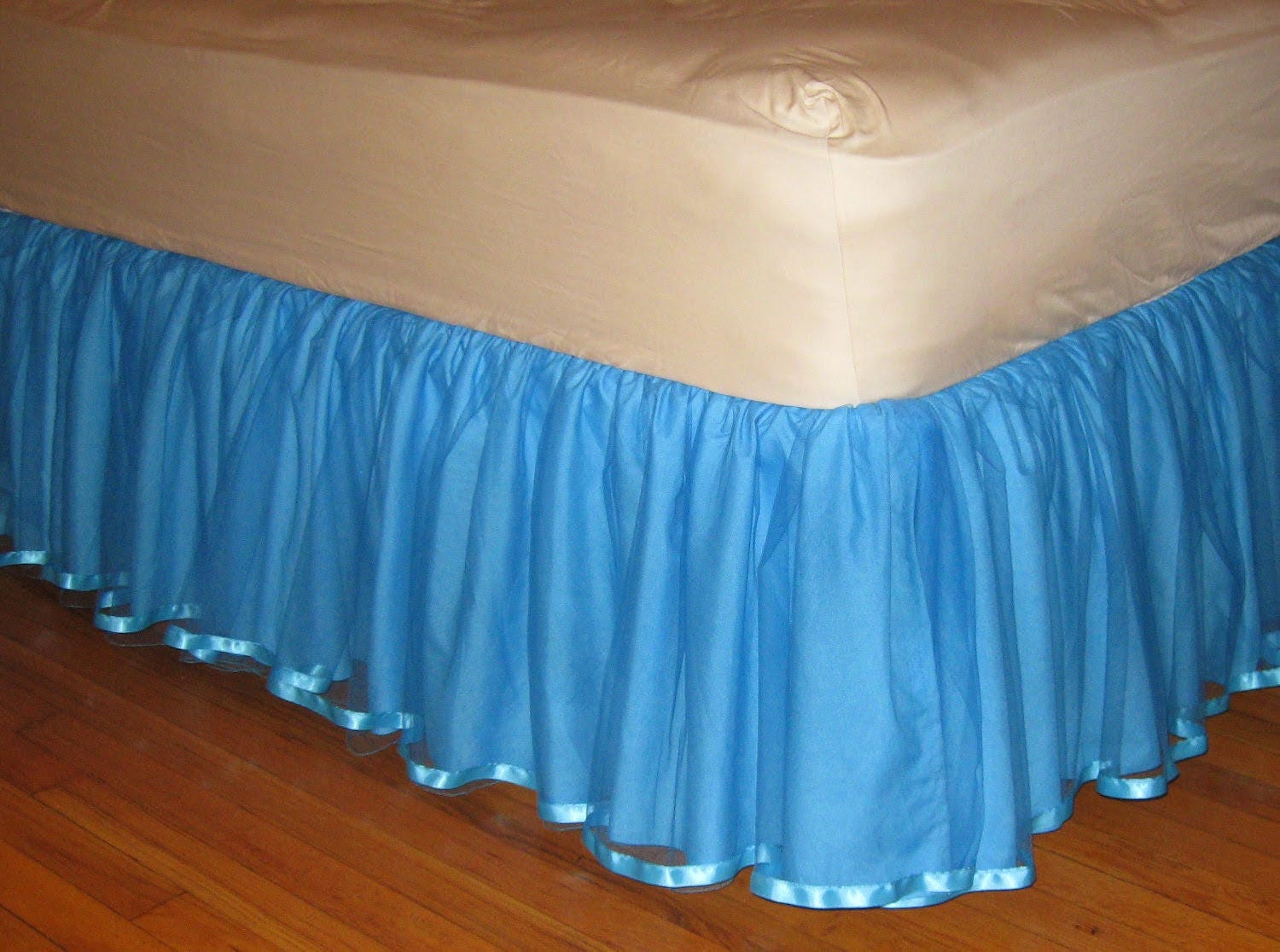 Queen Tulle Bed Skirt With Satin Ribbon Chose Your Color and Etsy Canada