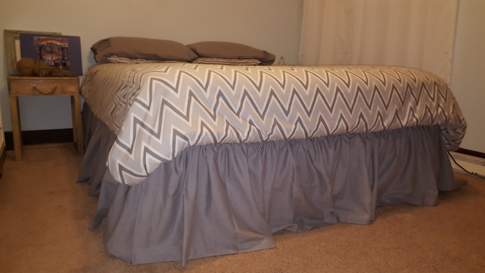 LINEN TWIN Size Bed Skirt Dust Ruffle With Ruffles Etsy
