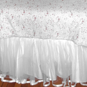 FULL Size Tulle Bed Skirt in Tiffany Blue/aqua- 15 Inch Drop