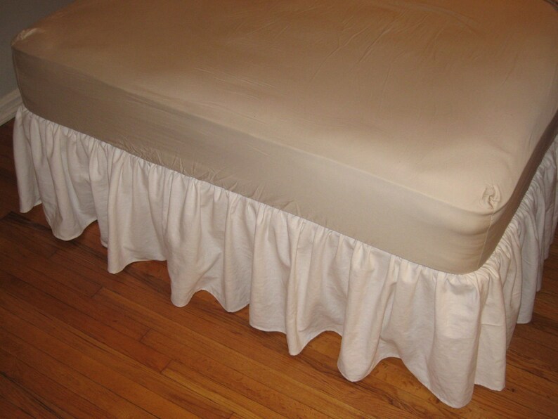LINEN TWIN Size Bed Skirt Dust Ruffle With Ruffles Etsy