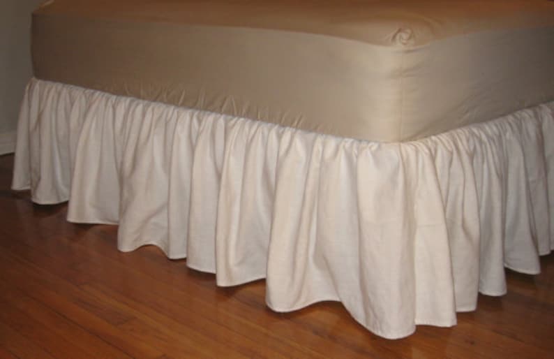 Queen Size Ruffles Bedskirt in Linen Linen Bed Skirt Low Etsy