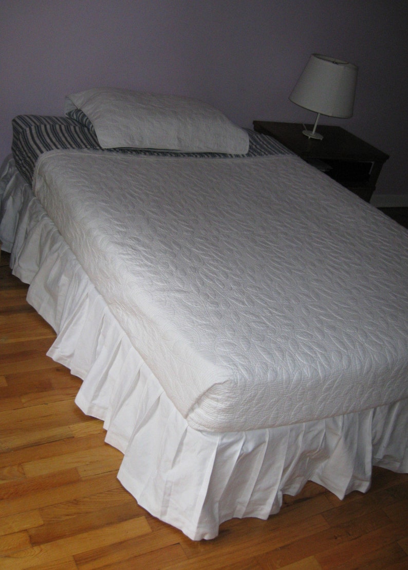 Box Pleated Bed Skirt Queen Size Etsy