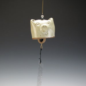 Wind Chime Hand Made Piggy Face Bell Detects Wind Brings Good Luck