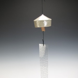 Wind Chime Pale Green Bell Hand Made Garden Art Furin Lucky Wind Chime Soothing Sounds of Summer Chimes in Wind Brings Good Luck