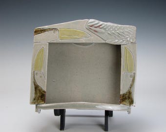Celadon Toucans Wall Shelf