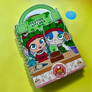 Pretend Play Kitchen Set | Laminated Busy Toy for Toddlers | Educational Cooking Game