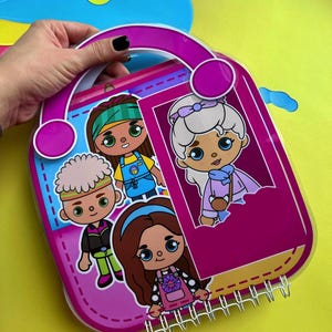 Interactive Dollhouse Busy Book – Handmade Playset for Girls