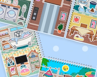 Casa Familiar Toca Boca: Libro de actividades Montessori para niños