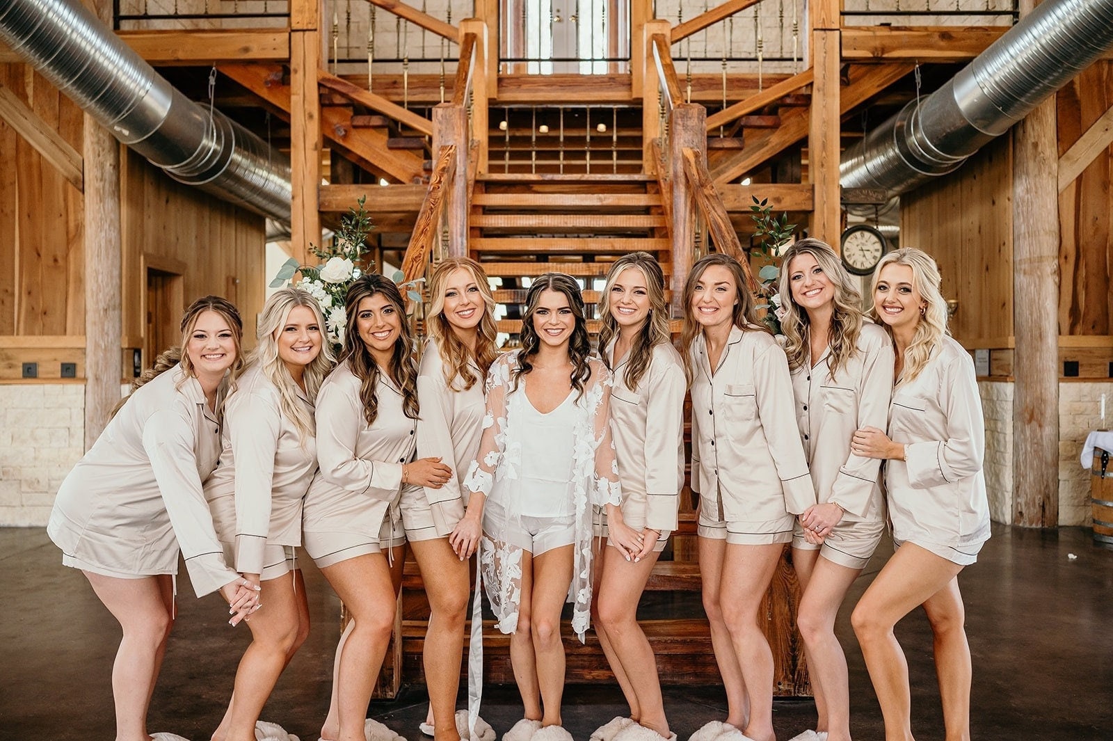 Going out of Business Sale- All Sales Final - Wedding Day Satin Matching Pajamas Sets-  shorts with long sleeve satin Pajamas
