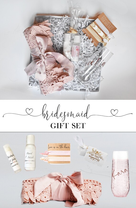 Bridesmaid Gift Set of 6 Personalized Bridesmaid Gift Box Etsy