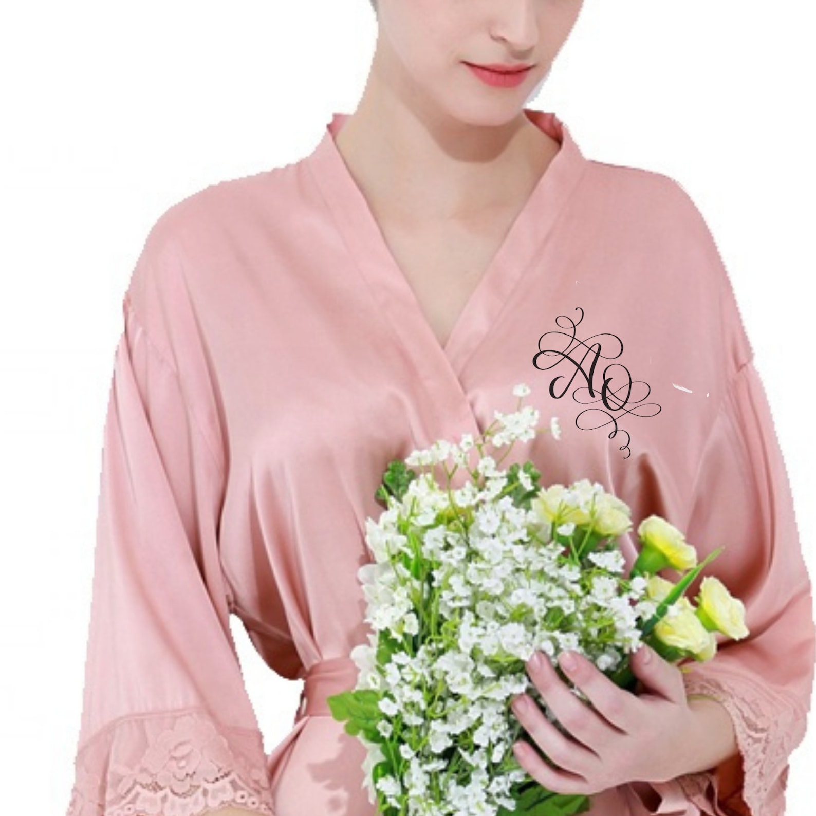 Personalized Silk Bridal Robe Satin Robe for bridesmaid Etsy