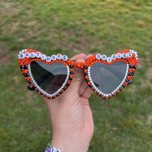 Lunettes de soleil pour fans de sport – fabriquées à la main pour adultes et enfants avec strass et perles