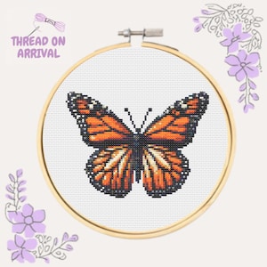 Monarch Butterfly Cross Stitch PDF Pattern | Instant download | 5&quot;