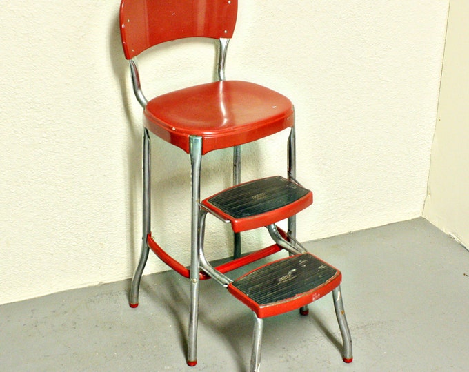 Vintage stool step stool kitchen stool Cosco chair Etsy