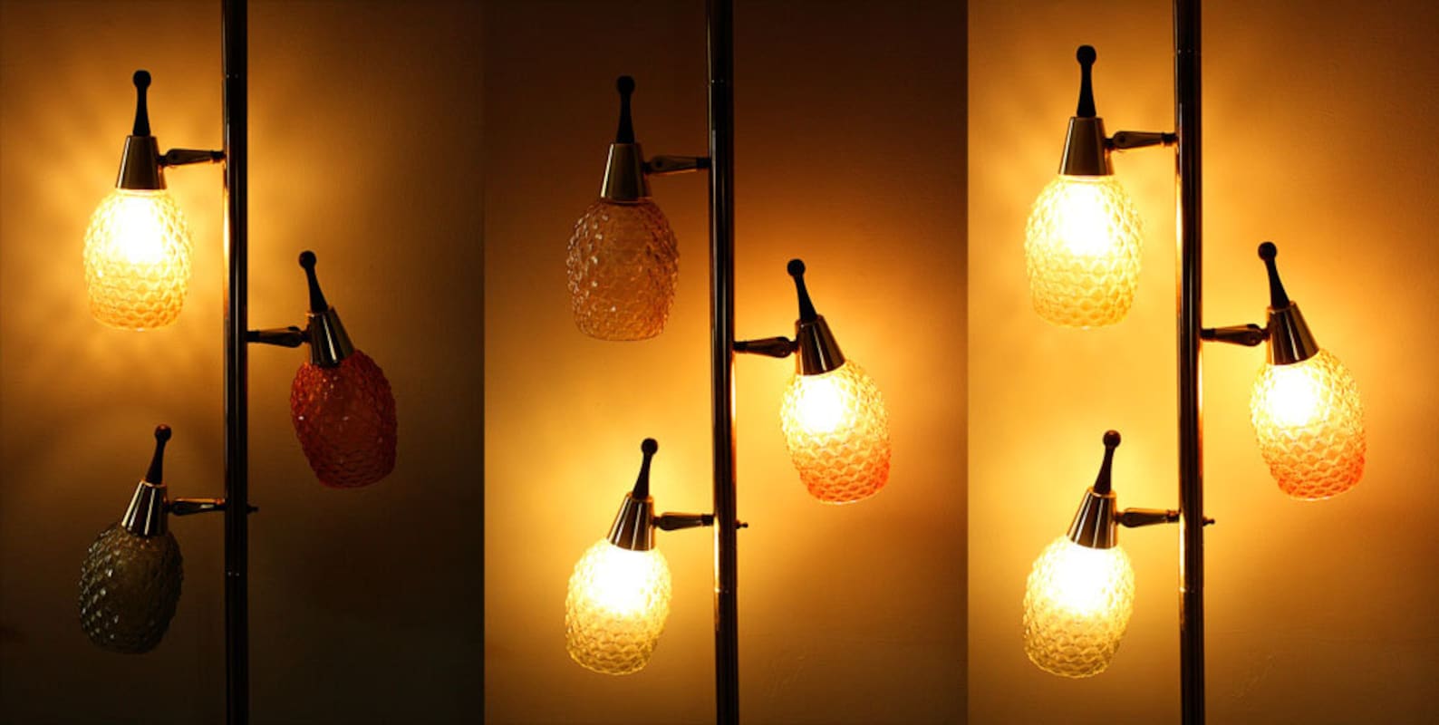 Vintage pole lamp tension lamp floor to ceiling lamp Etsy