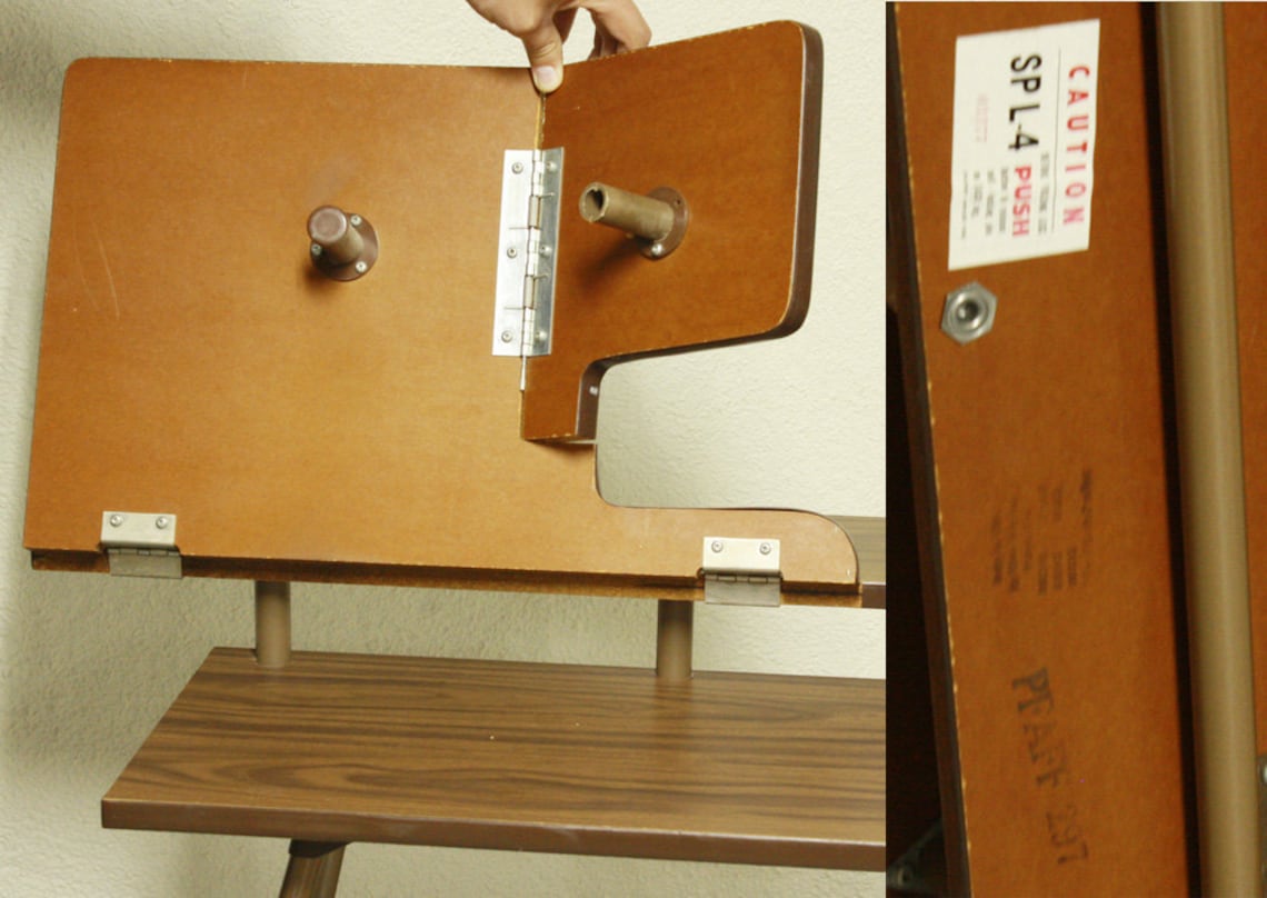 Vintage sewing table sewing machine table Pfaff 297 wood Etsy